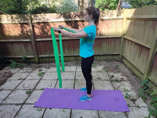 banded chest press